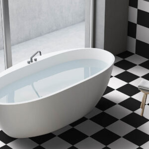 Azulejos Serie Barcelona Blanco Negro para Baño