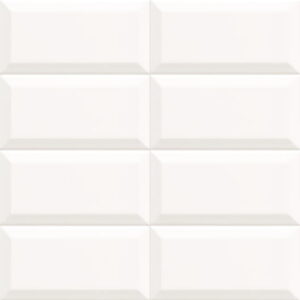Azulejo Biselado Blanco Brillo 10x20