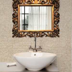 Baño Con Gresite Travertino Estilo Natural