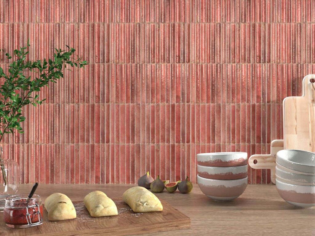 Azulejos Serie Wynn Rouge para Cocina Mainzu
