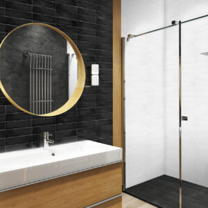 Azulejos Serie Atlanta Blanco y Negro para Baño