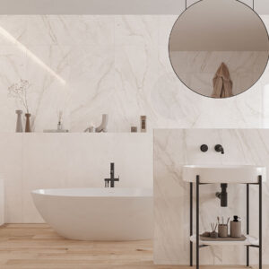 Azulejo metro baño Clarke Bone Clapton Grey Loring Oak