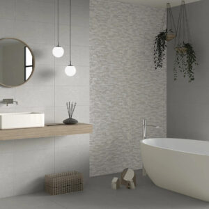 azulejo efecto cemento baño Dafne Gris Relieve Tierra Gris