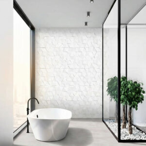 Azulejo Serie Expression Tri Blanco Para Baño Keros