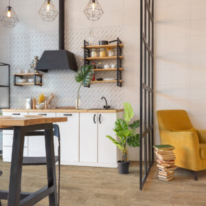 luxury modern design of a cozy small Scandinavian-style studio apartment