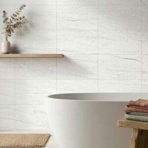 Ambiente De Baño Con Azulejo SunRock Blanco 30x60