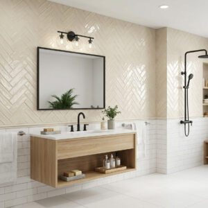 Azulejo Serie Capricci Bone para Baño