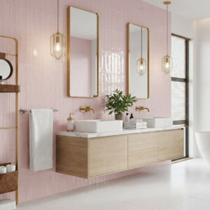 Azulejo Serie Capricci Rosa para Baño